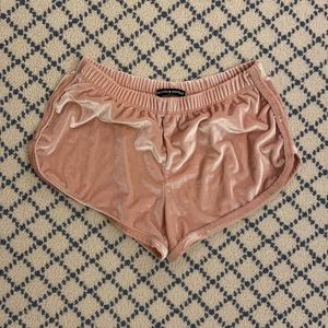 Pink Velvet Brandy Melville Shorts